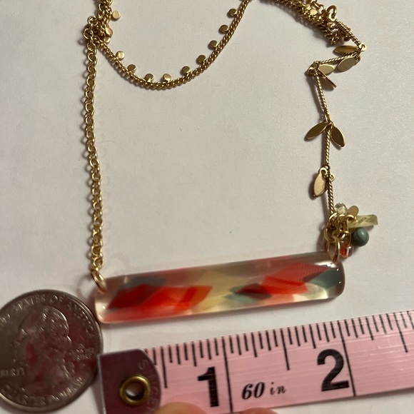 NWT Chicos Resin Confetti Convertible Necklace - Picture 6 of 6